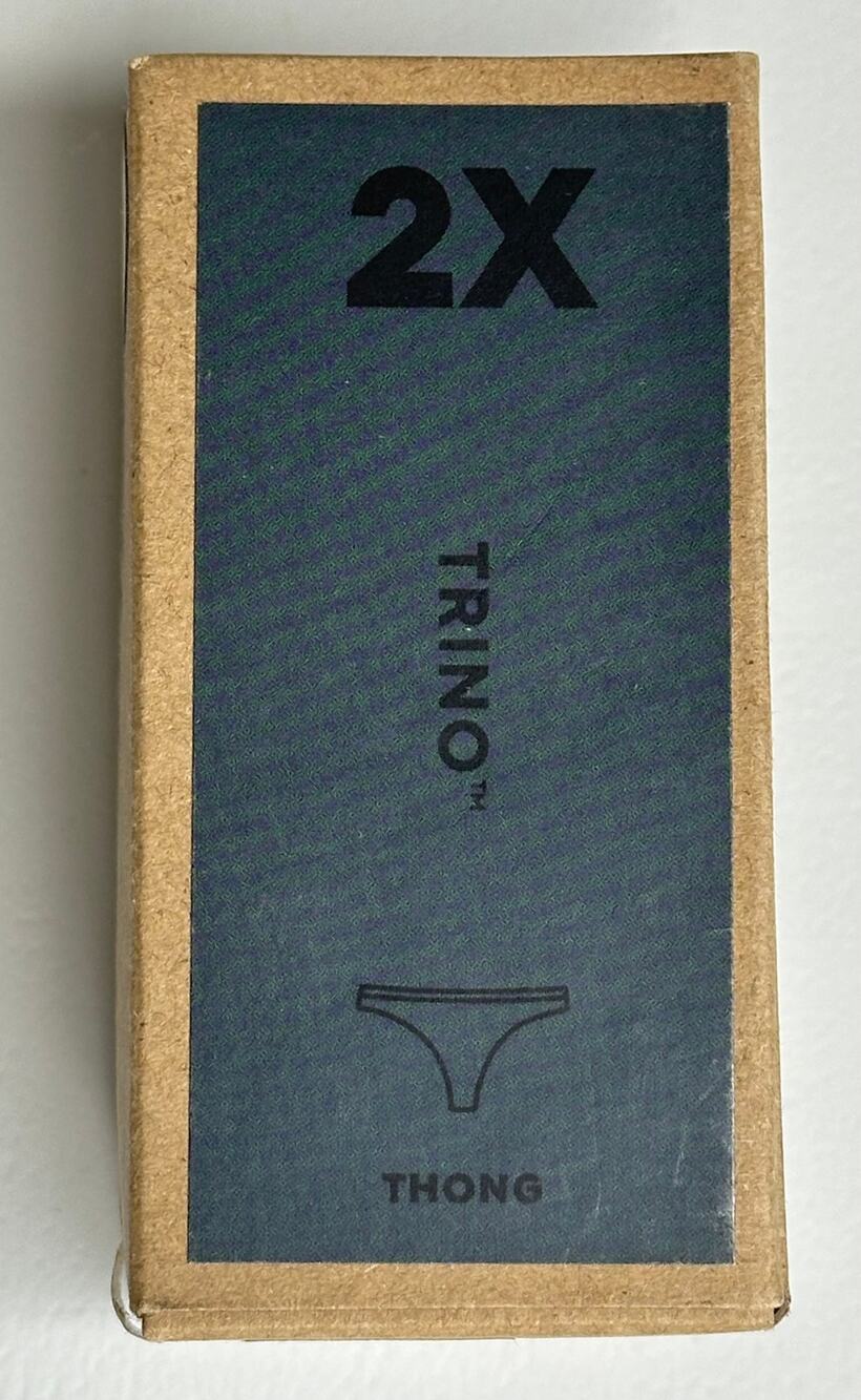 Allbirds Trino Thong Panty Blue XXL NWT Eucalyptus Merino Wool Discontinued 2XL